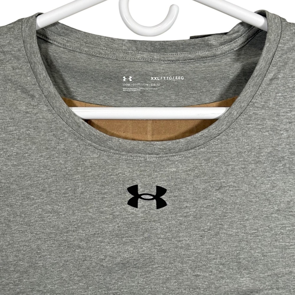 Under Armour Mens Locker Tee 2.0 SS Grey Heather Short Sleeve Shirt XXL